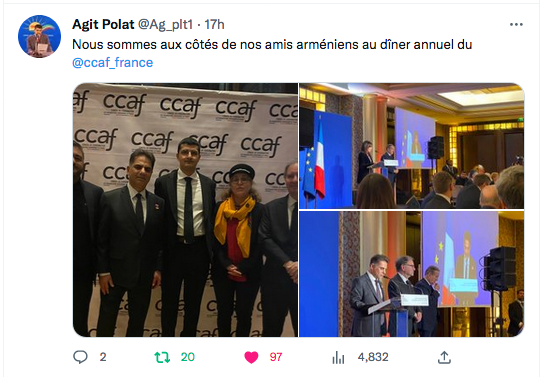 Agit Polat : avec nos amis arméniens du CCAF
