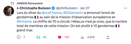 JC Buisson : 70 observateurs dont 10 gendarmes français