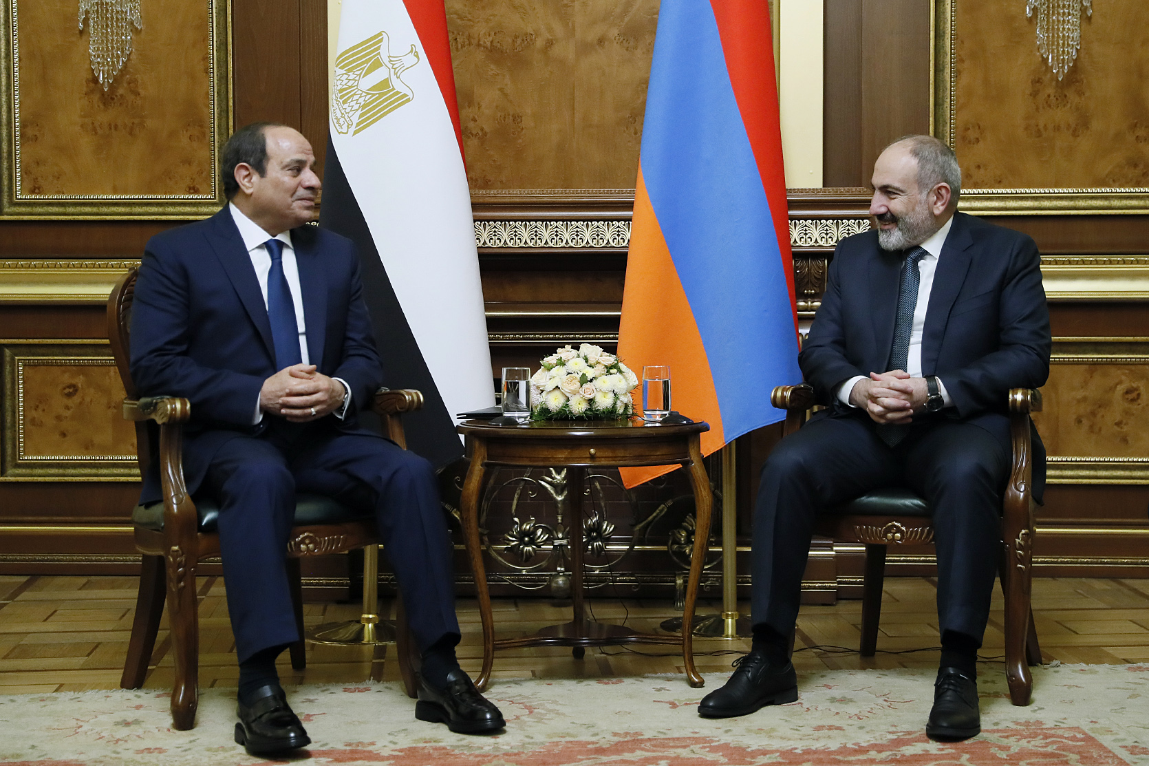 L&rsquo;accord de libre-échange entre l&rsquo;UEE et l&rsquo;Égypte offrira à l&rsquo;Arménie de larges opportunités affirme le Premier ministre arménien au président égyptien