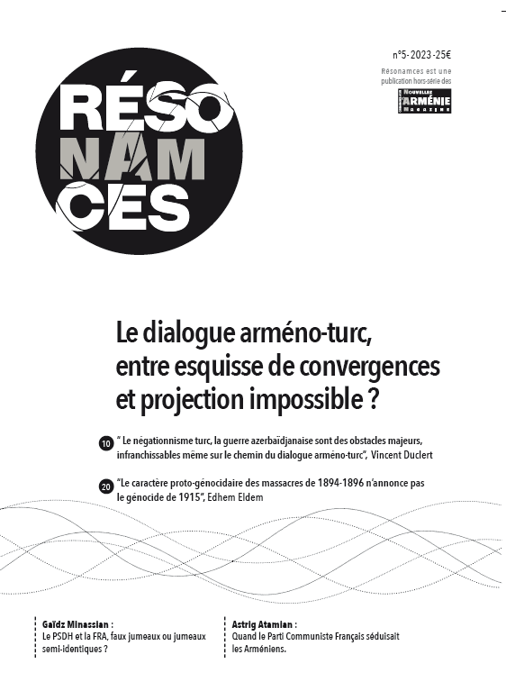 Parution de la revue Résonamces, un numéro consacré au dialogue arméno-turc