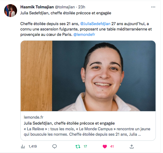Hasmik Tolmajian : L&rsquo;ascension de Julia Sedefdjian