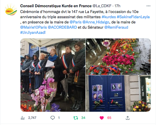 CDK-F : cérémonie d&rsquo;hommage avec Anne Hidalgo