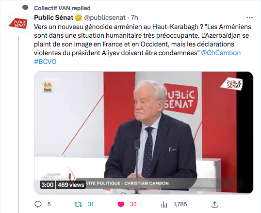 Public Sénat : Vers un nouveau génocide ? Interview de Christian Cambon