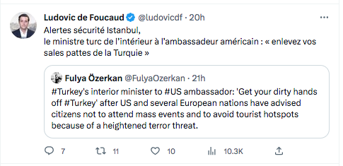 Ludovic de Foucaud : « enlevez-vos sales pattes »