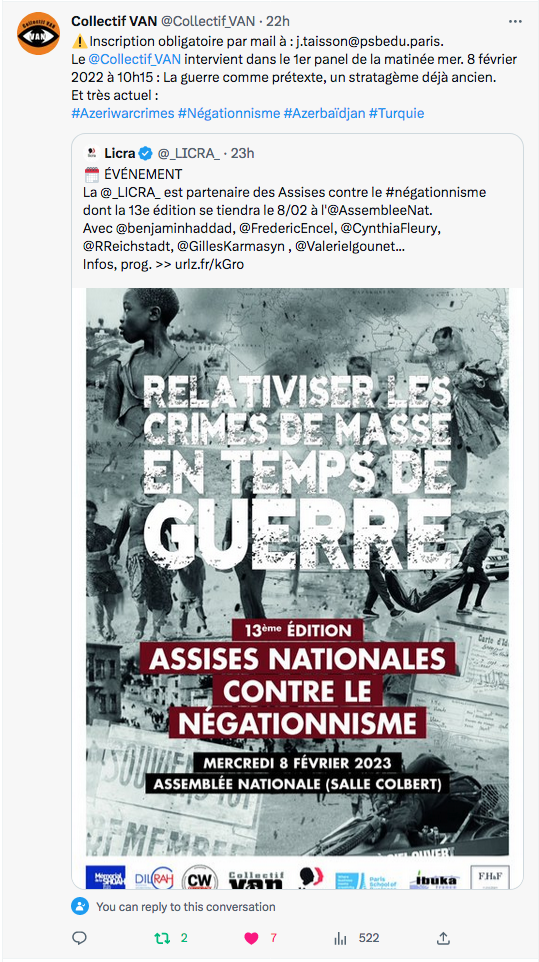 Collectif Van : participation aux assises contre le négationnisme