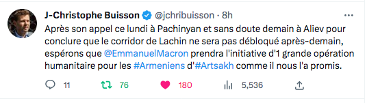 JC Buisson : Pour une initiative humanitaire de la France