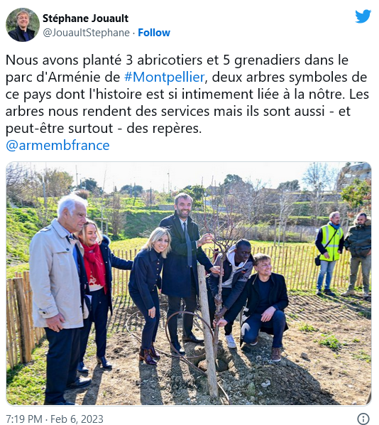 S. Jouault : des abricotiers et grenadiers dans le parc d&rsquo;Arménie de Montpellier