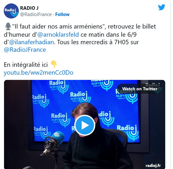 Radio J : Le billet d&rsquo;A. Klarsfeld