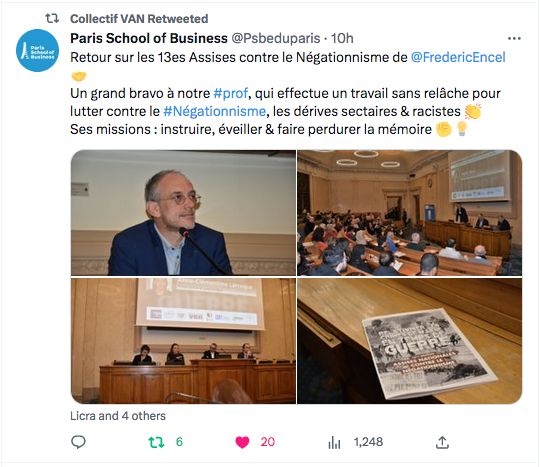 Paris school of business :  les 13es Assises contre le Négationnisme