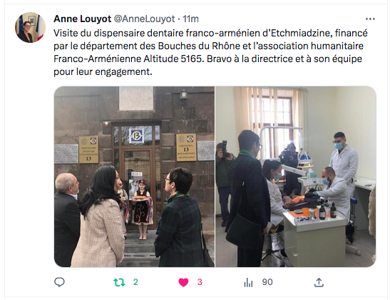 Anne Louyot : Visite du dispensaire dentaire franco-arménien d’Etchmiadzine