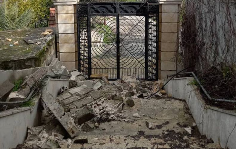 L&rsquo;église arménienne du village de Yakubiyé a été endommagée par le tremblement de terre en Syrie