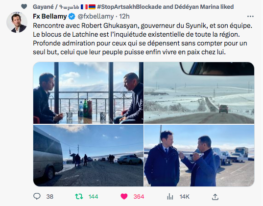 François-Xavier Bellamy : Rencontre avec Robert Ghukasyan, gouverneur du Syunik