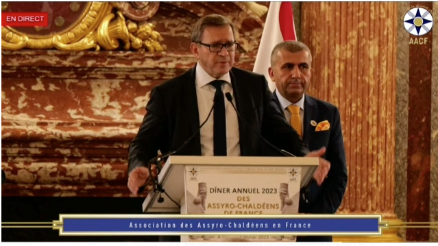 Patrick Karam dénonce Erdogan et Aliev au diner des Assyro-Chaldéens
