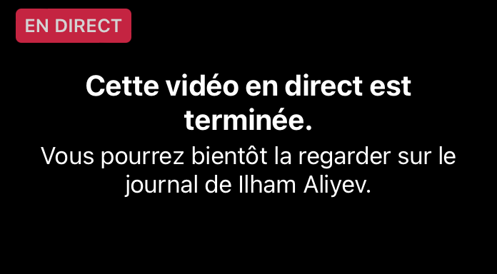 L&rsquo;Azerbaïdjan interrompt la liaison vidéo