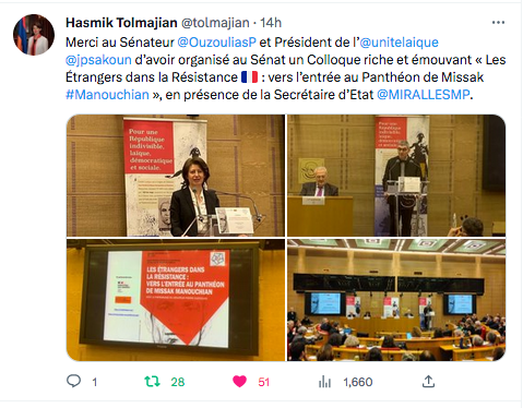 Hasmik Tolmajian : « les étrangers dans la résistance »