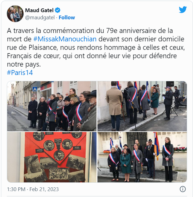 Maud Gatel : Nous rendons hommage à celles et ceux, qui ont donné leur vie pour défendre notre pays