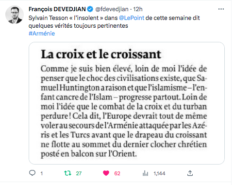 François Devedjian : les vérité de Sylvain Tesson dans Le Point
