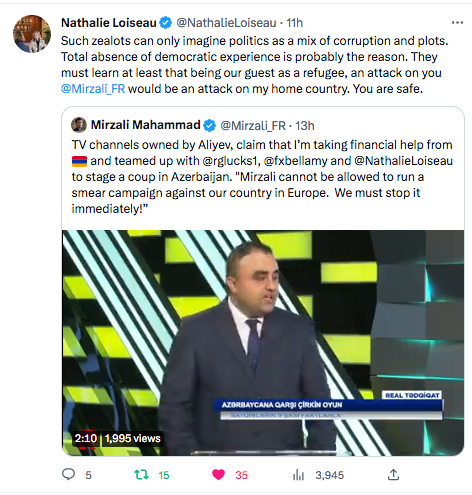 Nathalie Loiseau : les accusations des zélateurs d&rsquo;Aliev