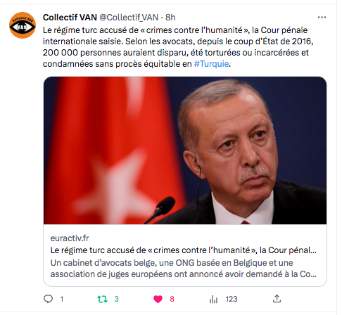 Collectif Van : le régime turc accusé de crimes contre l&rsquo;humanité »