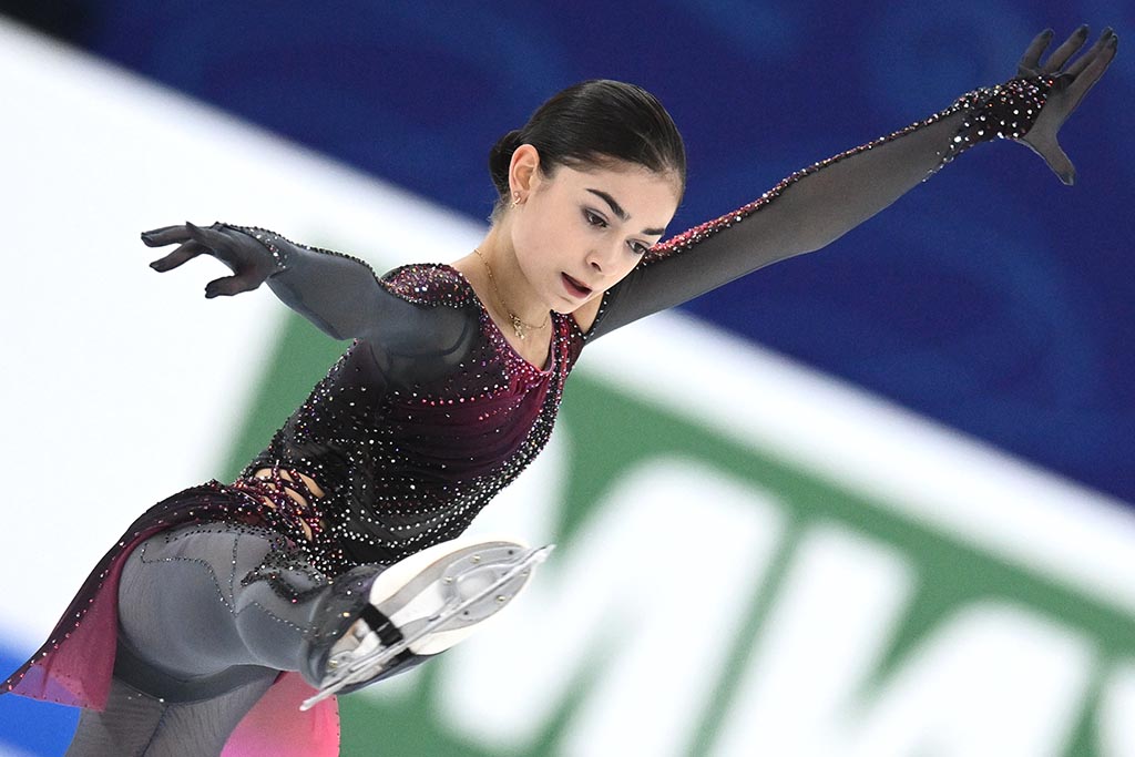 La jeune patineuse artistique arméno-russe Adelia Petrosyan (15 ans), vainqueur du Grand Prix de Russie
