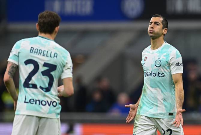 L’ex-international Arménien Henrikh Mkhitaryan marque le premier but de l’Inter Milan qui s’impose 2-0 face à Lecce en Série A
