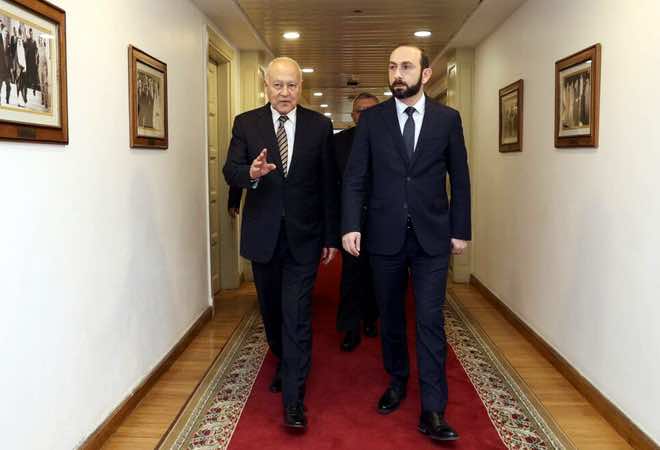 Le MAE d&rsquo;Arménie informe le secrétaire général de la Ligue arabe de la crise humanitaire en Artsakh