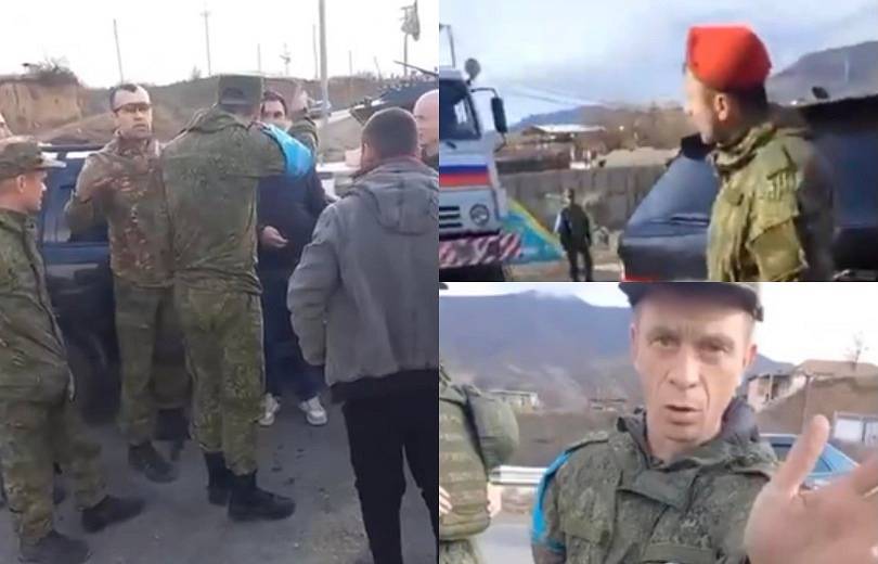 Les citoyens de l&rsquo;Artsakh ont bloqué l&rsquo;entrée du quartier général des Forces russes de paix et ont exigé qu&rsquo;ils remplissent leurs obligations