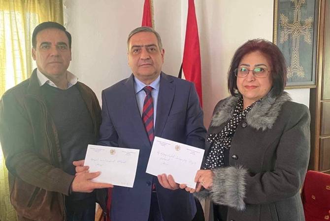 L&rsquo;ambassadeur d&rsquo;Arménie en Syrie a transféré l&rsquo;assistance de la Fondation Hayastan aux écoles arméniennes de Lattaquié et de Kessab