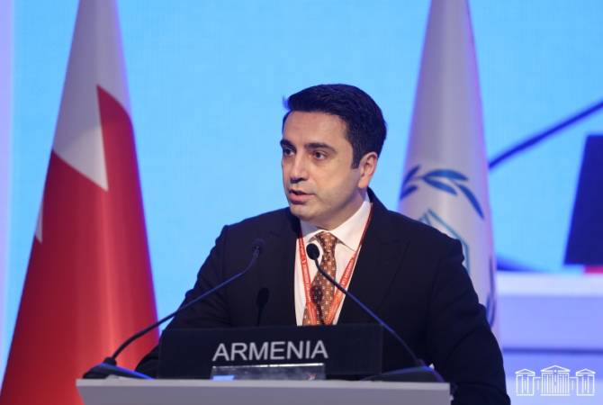 Le corridor de Latchine est habité par des Arméniens de souche depuis plus de 1000 ans affirme Alen Simonyan le Président de l&rsquo;Assemblée nationale d’Arménie