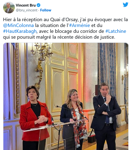 V. Bru : Evoquer l&rsquo;Arménie au Quai d&rsquo;Orsay