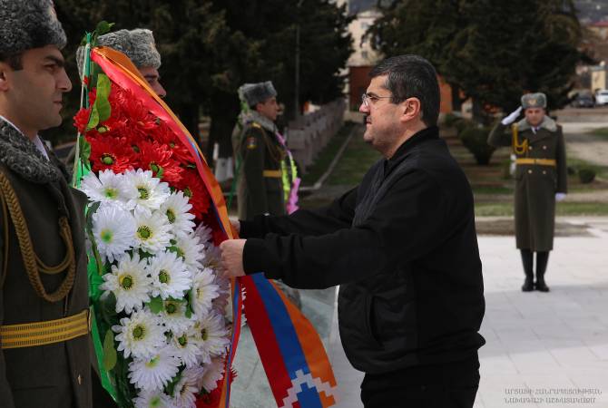 Le président de l&rsquo;Artsakh a rendu hommage à la mémoire des victimes de la guerre de quatre jours d&rsquo;avril 2016