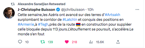 JC Buisson :Nouvelles avancées militaires de l&rsquo;Azerbaïdjan