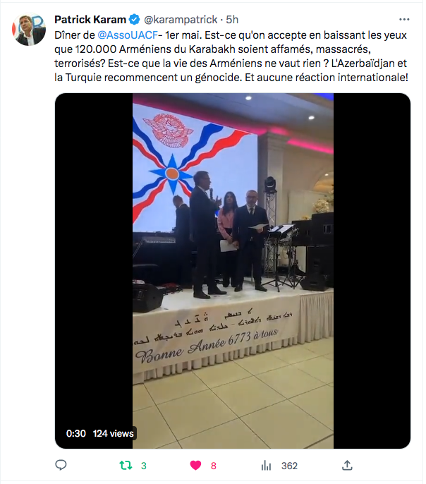 Patrick Karam : L&rsquo;Azerbaïdjan et la Turquie recommencent un génocide