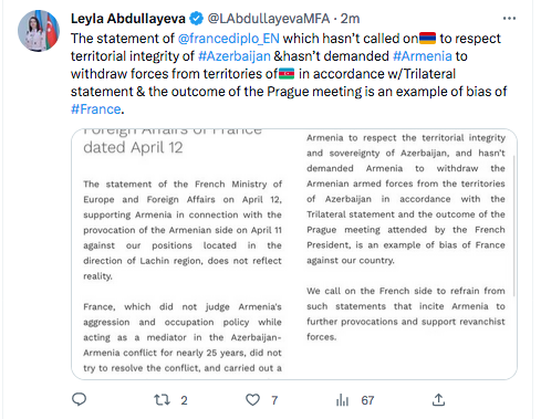Leyla Abdullayeva : pas contente de la France
