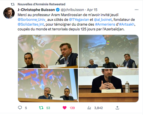 JC Buisson : Merci au prof Aram Mardirossian pour son colloque