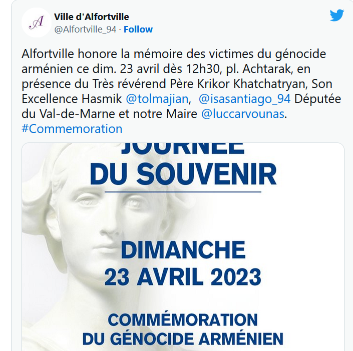 Cérémonie à Alfortville