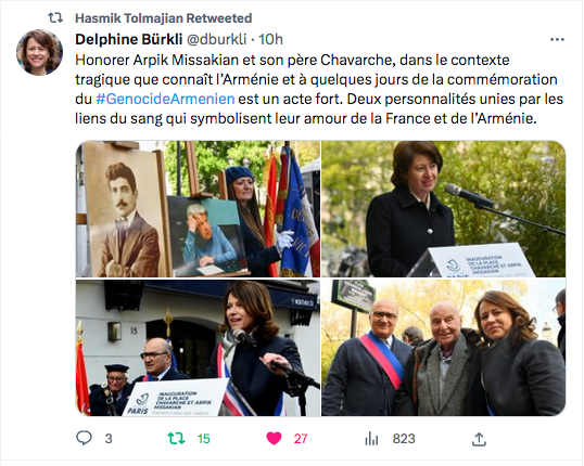 Delphine Bürkli : Honorer Arpik Missakian et son père Chavarche