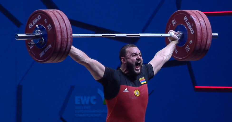 L’haltérophile Samvel Gasparyan (109 kg) champion d’Europe à Erévan, l’Arménie cumule les médailles