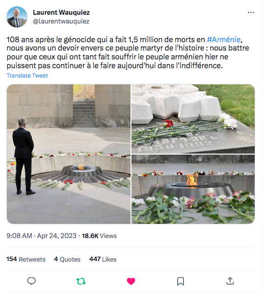 Laurent Wauquiez : « notre devoir envers ce peuple martyr »