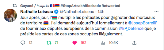 Nathalie Loiseau : les prétexes de l&rsquo;Azerbaïdjan pour grignoter le territoire arménien