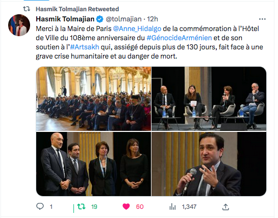 Hasmik Tolmajian : Merci à Anne Hidalgo