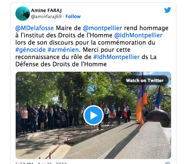 Amine Faraj remercie le maire de Montpellier