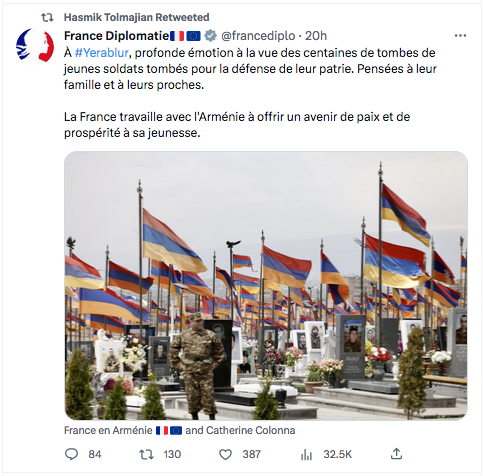 France Diplomatie : C.Colonna à Yerablur