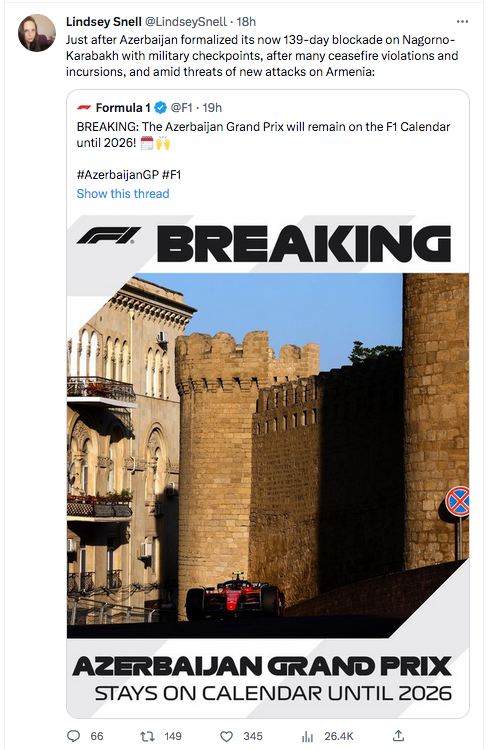 Lindsey Snell : Le grand prix scandaleux de F1 à Bakou