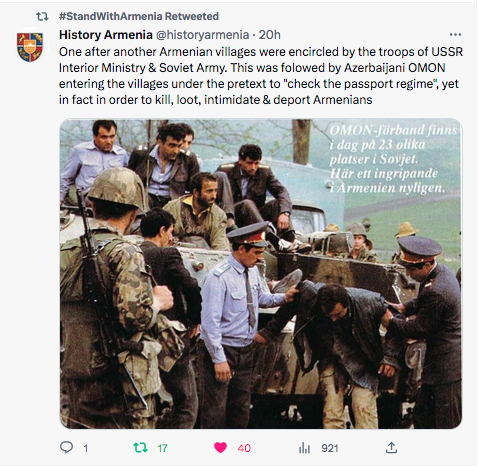 History Armenia : Quand les Omons azéris commençaient le nettoyage ethnique