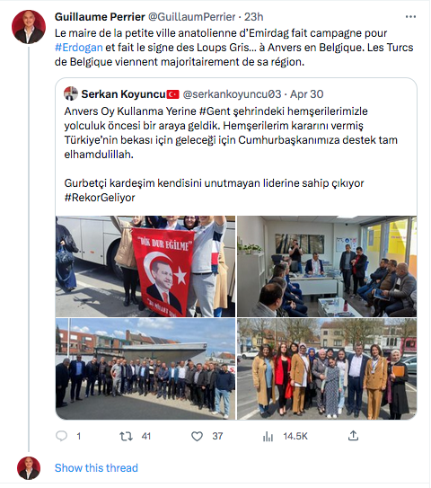 Guillaume Perrier : images de la campagne pro-Erdogan à Anvers