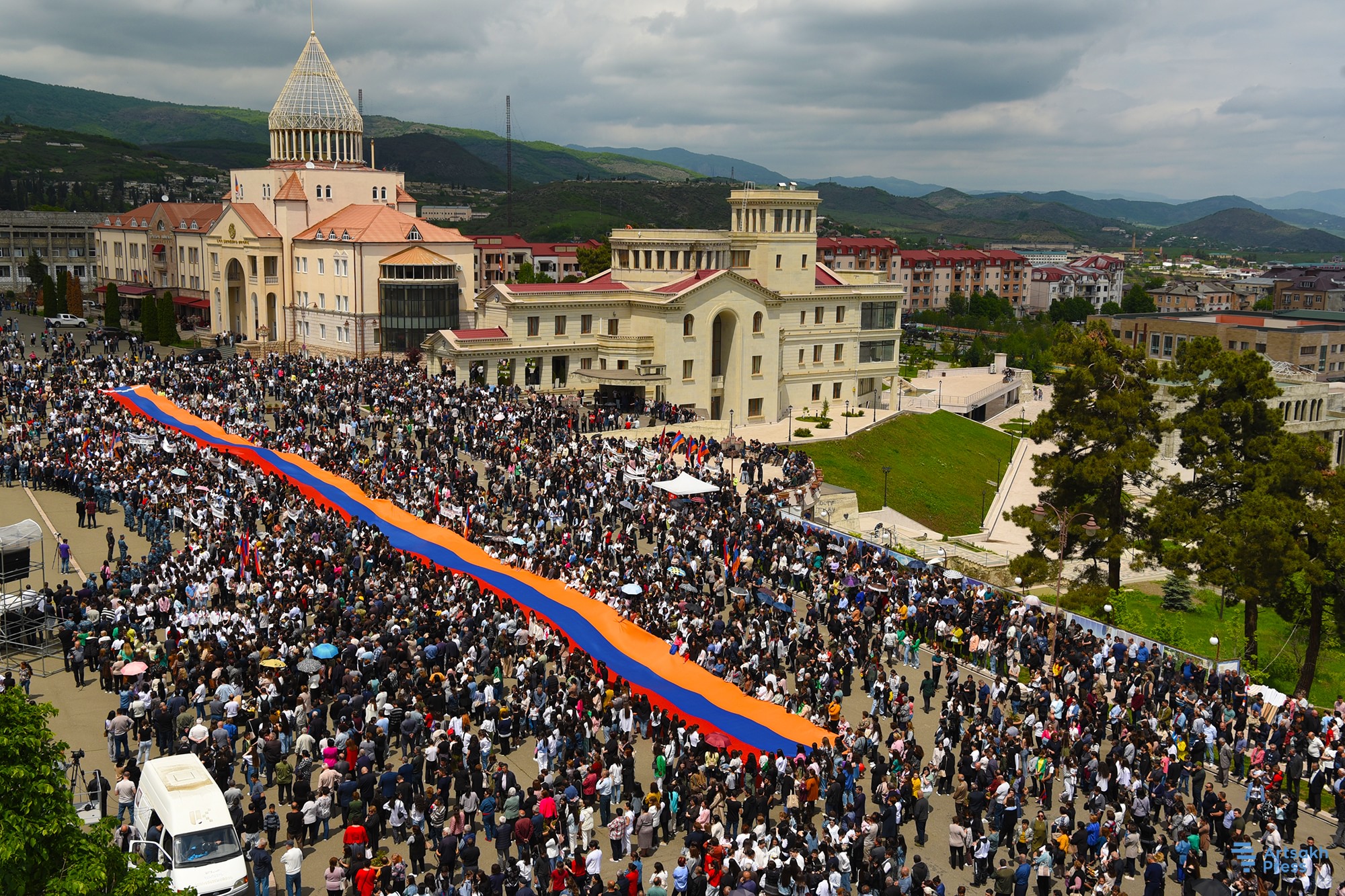 Un rassemblement a été organisé à Stepanakert à l&rsquo;initiative du mouvement « Non au nettoyage ethnique de l&rsquo;Artsakh »