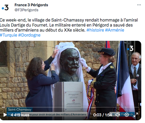 France 3 Périgord : l&rsquo;hommage à l’amiral Louis Dartige du Fournet