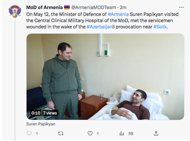 MoD of Armenia : Le ministre de la Défense visite les soldats blessés