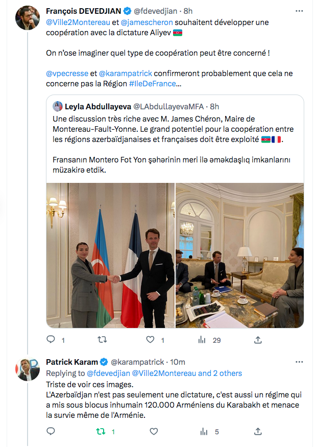 François Devedjian :  collaboration de collaboration de Montereau avec la dictature